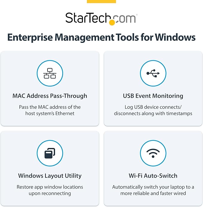 StarTech.com USB-C Docking Station (USB4), Triple 4K 60Hz Monitors, Up to 100W Laptop Charging, 2.5GbE, Driverless, Not macOS Compatible