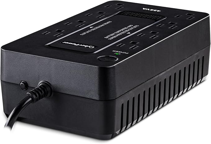 CyberPower ST425 Standby UPS Battery Backup and Surge Protector, 425VA/260W, 8 Outlets, Compact, UL Certified
