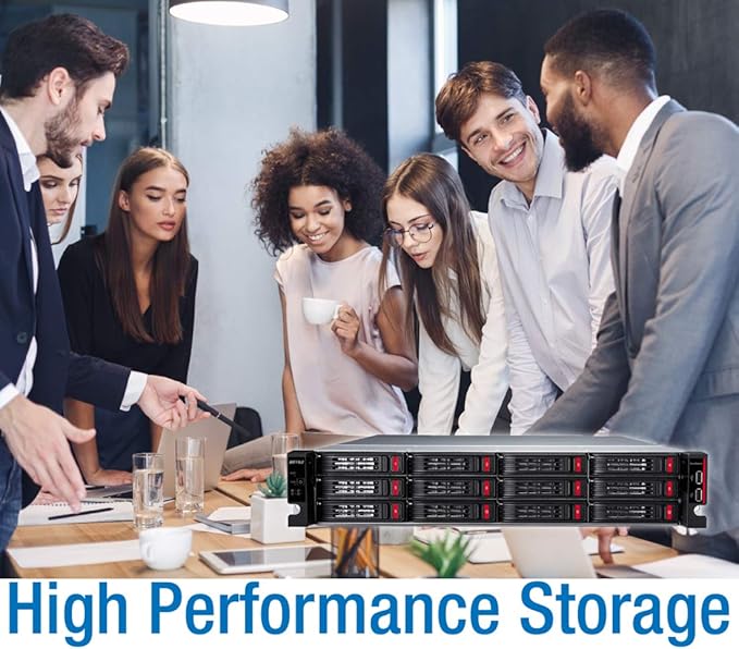 BUFFALO TeraStation 71210RH 12-Bay Enterprise Rackmount NAS 32TB (4x8TB) with HDD Hard Drives Included 10GbE RAID iSCSI Network Storage File Server