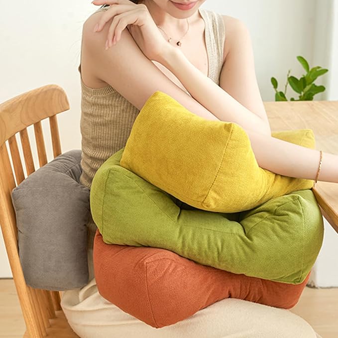 Back Pillow for Chair, Lumbar Support Pillow for Office Chair Lower Back Pain Relief Soft Cushion Car Bed Couch Sitting High Elasticity (Gray, 35cm*16cm*20cm)