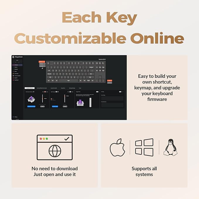 Keychron K8 HE TKL Hall Effect Wireless Mechanical Keyboard, Magnetic Hot-Swappable Switches, Rapid Trigger, QMK/VIA, RGB, 2.4GHz/Bluetooth 5.2/Wired, Aluminum & Wood Frame, Mac Windows Linux - White
