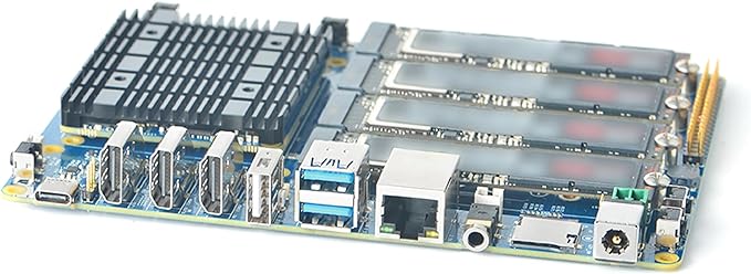 WayPonEV CM3588 Plus NAS Network Storage CPU Module - 4/8/16/32GB RAM, up to 256GB eMMC, 8-core Rockchip RK3588 Chip - for Home Cloud Server, Laptop Alternatives and AI Deep Learning (16+64GB Module)