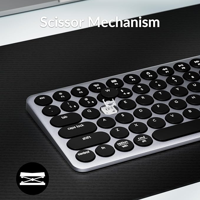 Keychron B3 Pro 75% Ultra-Slim Wireless Keyboard, 2.4GHz, Bluetooth 5.2 / Wired USB Connection, Lightweight Design, Portable Silent White Bluetooth Keyboard for Mac Windows Linux Tablet Phone