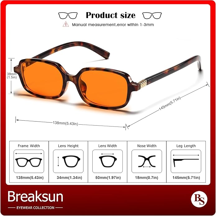 Retro Rectangle Glasses for Women Men Small Square Blue Light Blocking Glasses Vintage Eyeglasses