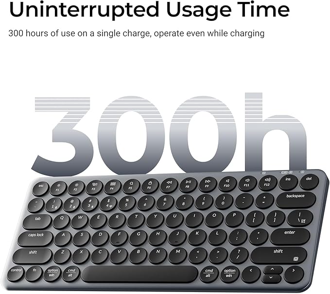 Keychron B3 Pro 75% Ultra-Slim Wireless Keyboard, 2.4GHz, Bluetooth 5.2 / Wired USB Connection, Portable Silent White Bluetooth Keyboard for Mac Windows Linux Tablet Phone