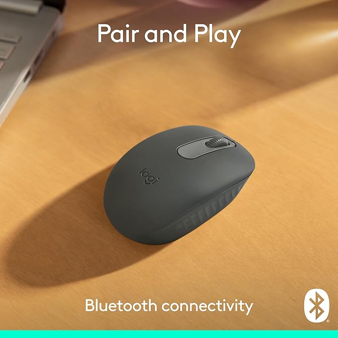 Logitech M196 Bluetooth Wireless Mouse, Compact and Portable Mouse for Laptops, Tablets and More, 12-Month Battery, Smooth Tracking, Compatible with PC and Mac, Windows and macOS - Graphite