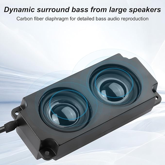 XMSJSIY Motherboard Speaker Internal USB PC Computer Speaker 9 Pin for Desktop Case Audio Stereo Loudspeaker Hidden Small Type DIY-0.6M/1.9FT 1 Pair