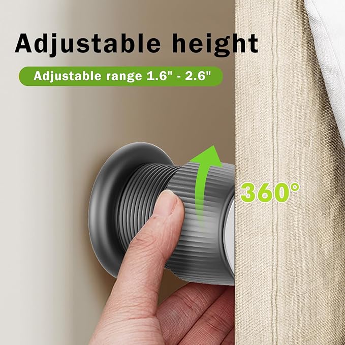 1.6-2.6 Inch Adjustable Bed Risers, Durable ABS & Anti Slip Bed Stoppers for Headboard, Suitable for Small Furniture Risers, Such As Table Risers, Chair Risers, Desk Leg Riser, Gray 4 Pack
