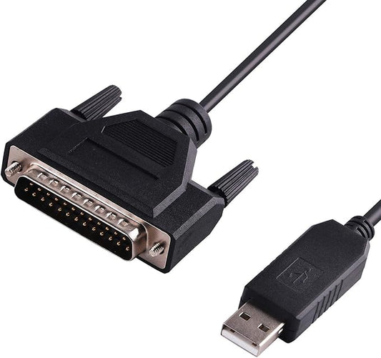 USB RS-232 to DB25 Serial Adapter Cable for Fanuc CNC DNCLINK Configuration Copy Setting,Compatible wiith Windows,Linux,MAC OS 16FT