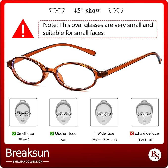 Retro Small Oval Glasses for Women Men 90s Small Face Blue Light Eyeglasses Cosplay Y2K Fake Glasses