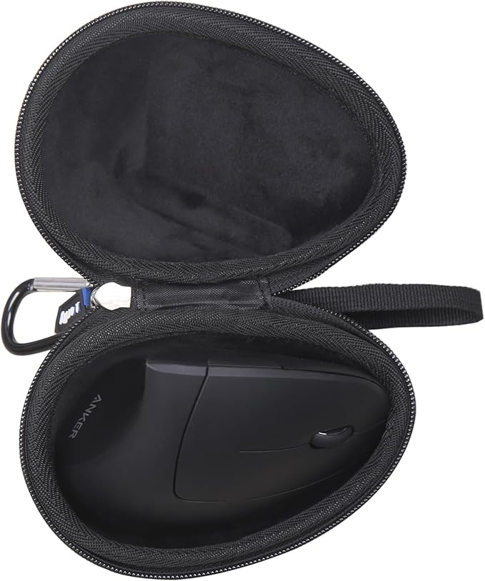 Case for Anker 2.4G Wireless Vertical Ergonomic Optical Mouse for TECKNET for JYKEYMOUT - Hard Travel Protective Carrying Storage Box (Black)