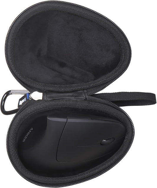 Case for Anker 2.4G Wireless Vertical Ergonomic Optical Mouse for TECKNET for JYKEYMOUT - Hard Travel Protective Carrying Storage Box (Black)