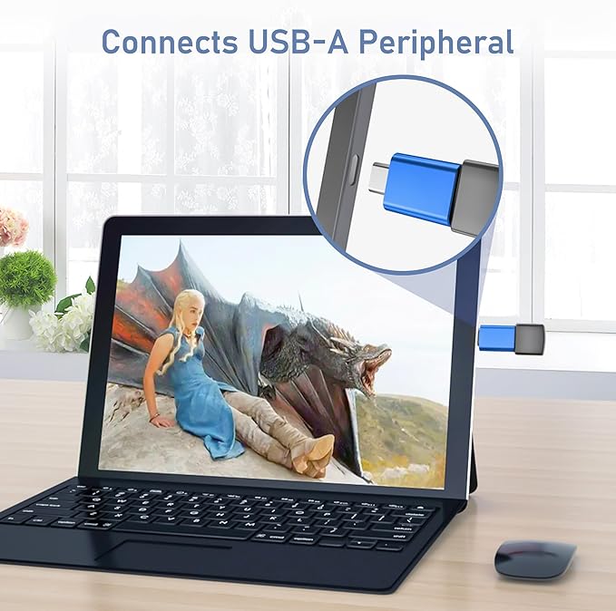 Basesailor USB C to USB Adapter 3Pack,USBC Male to USBA 3.0 Female OTG Adapter,Type C Thunderbolt 5 4 3 Converter for iPhone 17 17e 16 Max,MacBook Pro Air,Mac,iPad,Microsoft Surface,Samsung Galaxy S26