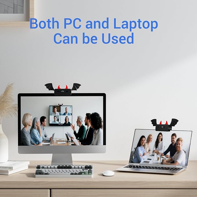 1080P Webcam with Microphone, Full HD Web Camera for Desktop Computer and Laptop USB Computer Camera for PC Pro Streaming Webcam for Zoom/Skype/Teams, Plug and Play PC for Windows &Mac