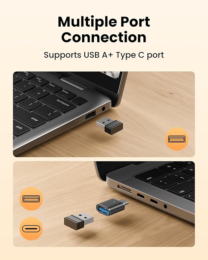 Foldable Keyboard and Mouse Set, USB A+Type C+Bluetooth1&2(4-in-1)Wireless Connection, Portable Full-Size Folding Rechargeable Design with Keyboard Lock for Home/Office/Business Travel-Black
