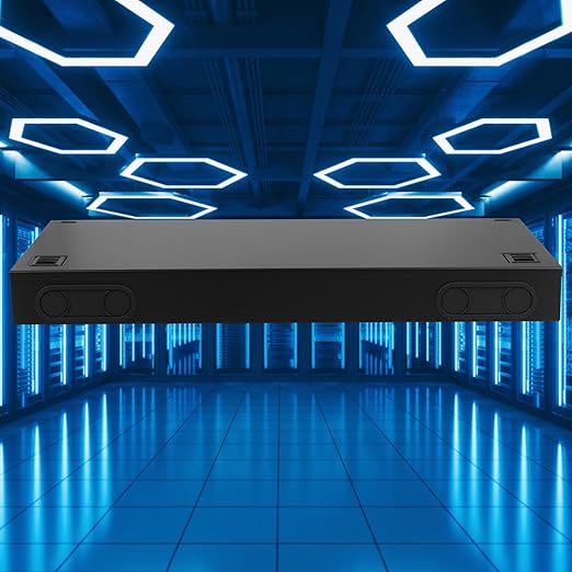 LC-MM 24 Duplex 48 Port Rack Mount Enclosure Box with Splice Tray Multimode LC-OM3 Kit (Includes 1.2 Meter Pigtail and 24PC Coupler)