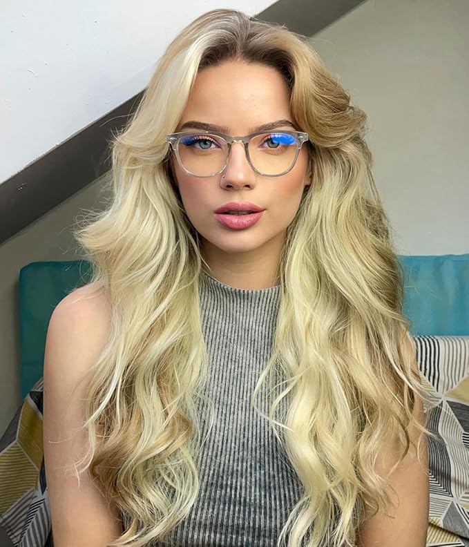 Blue Light Blocking Glasses for Women Men,Fashion Square Blue Blockers Glasses,Computer/TV/Phones/Gaming Glasses