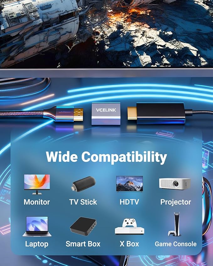 VCELINK HDMI Coupler 8K, HDMI 2.1 Female to Female Extension Adapter to Extend 2 Short Cables, Support 8K@60Hz / 4K@120Hz 120UHD, 3D, HDR, ARC Compatible with Laptop, PC, Monitor, Roku TV, 2 Pack