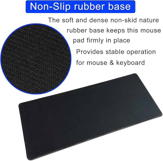 Mouse Samurai Mouse Pad Japanese Desk Mat,Large Gaming Mouse Pad,Desk Mat for Keyboard and Mouse,Computer Pad,Big Mousepad with Stitched Edge Non-Slip Rubber Base for Office School Home