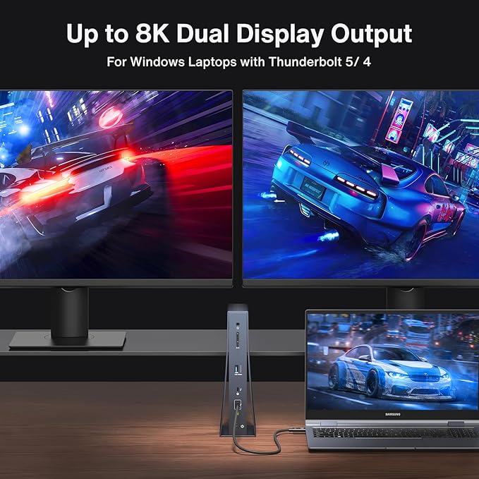 iVANKY Intel Certified Thunderbolt 5 Dock Upgrade FusionDock Pro 3 Docking Station with 11-Port 180W Power, Single 8K, Dual 6K@60Hz for MacBook Pro/Max Series, Dual 8K@60Hz for Window, 120Gbps, 2.5GbE