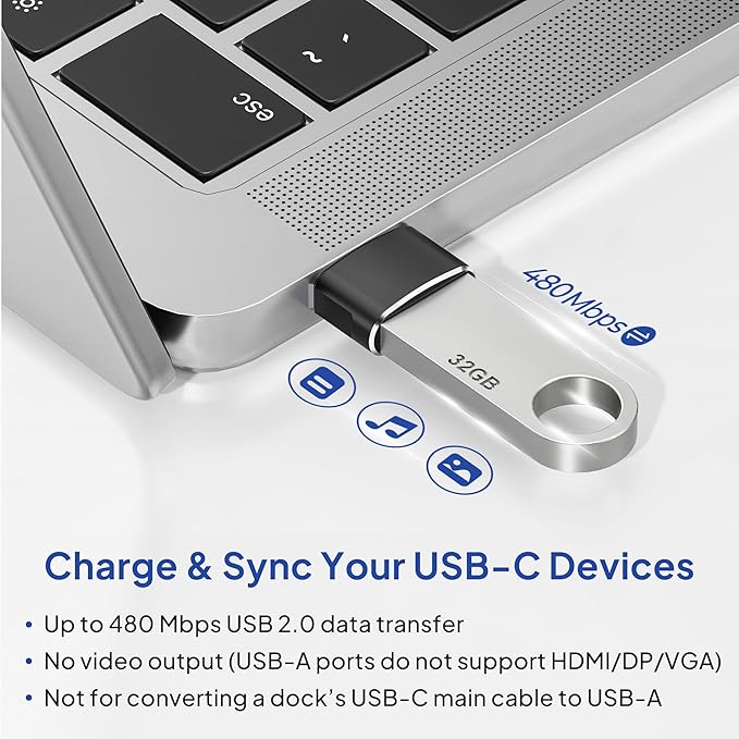 Elebase USB to USB C Adapter for iPhone 17 4Pack,USBC Female to A Male Car Charger Adapter,Type C Converter Apple 17e 16 Pro Max 15 14 Plus,iWatch Watch 11 10 Ultra 3,iPad Air,Samsung Galaxy S26,Black