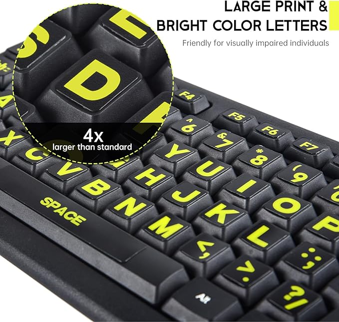 English Keyboard Stickers Full Size Universal PC Computer Laptop Desktop Keyboard Replacement English Keyboard Stickers, QWERTY Alphabet KeyboardStickers -1PCS