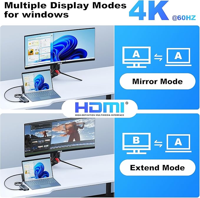 10 in 1 Microsoft Surface Docking Station-Surface Dock with HDMI Ethernet SD/TF Slot 3*USB 3.0+2*USB C 3.0+1*USB C PD,Docking Station for Surface Pro 11/10/9/8/X/7/6/5, Surface Laptop, Surface Book