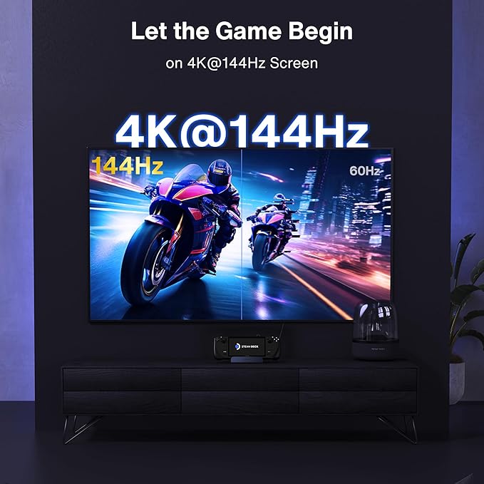 iVANKY 4K@144Hz Steam Deck Dock, 8-in-1 Docking Station for ASUS ROG Ally X/Legion Go/MSI Claw, ROG Alloy/Valve Stream Deck OLED Hub, HDMI 2.1, 1Gbps Ethernet, 3*USB-A 3.0, 100W Charge
