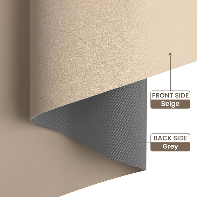Non-Slip Desk Pad Mat, Leather Beige Desk Mat for Desktop, Large Mouse Pad, Waterproof Computer Mouse Mat Desktop Protector for Office/Home, 23.6" x 13.7"