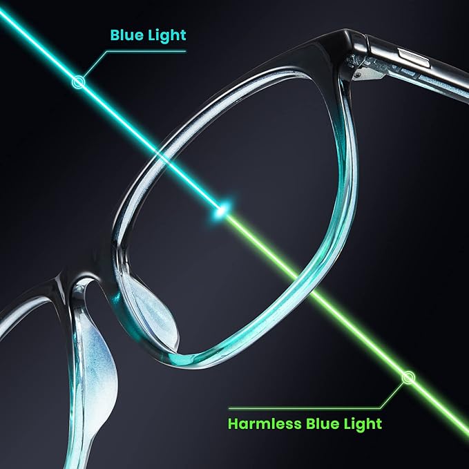 Cyxus Blue Light Blocking Glasses Women Men Computer Gaming Square Glasses UV400 Protection Anti Eyestrain T32