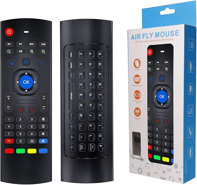 Air Mouse Remote, Rock&Rown MX3 Pro 2.4G Android Box Remote with Mini Wireless Keyboard,Compatible for Android TV/Box/IPTV/Android Projector/HTPC/Xbox/Raspberry Pi