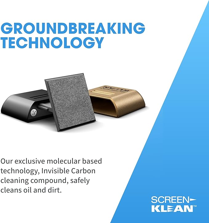CarbonKlean ScreenKlean Tablet Screen Cleaner - Compatible with iPad, Android & Amazon Tablet - with Carbon Microfiber Tech-Electroplated Gold-1 Count (Pack of 1)