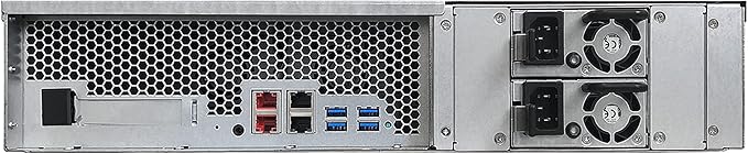 Asustor Lockerstor 12RD AS6512RD - 12 Bay NAS, Quad-Core 2.1GHz CPU, 2.5GbE Port, 8GB RAM DDR4, 2U Rackmount Server with redundant Power Supply (Diskless)