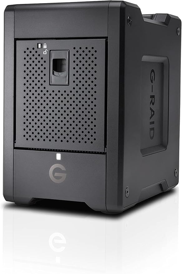 SanDisk Professional 72TB G-RAID Shuttle 4 - Enterprise-Class 4-Bay External Hard Drive, Thunderbolt 3 and USB-C, Transportable, Hardware RAID - SDPH34H-072T-NBAAB