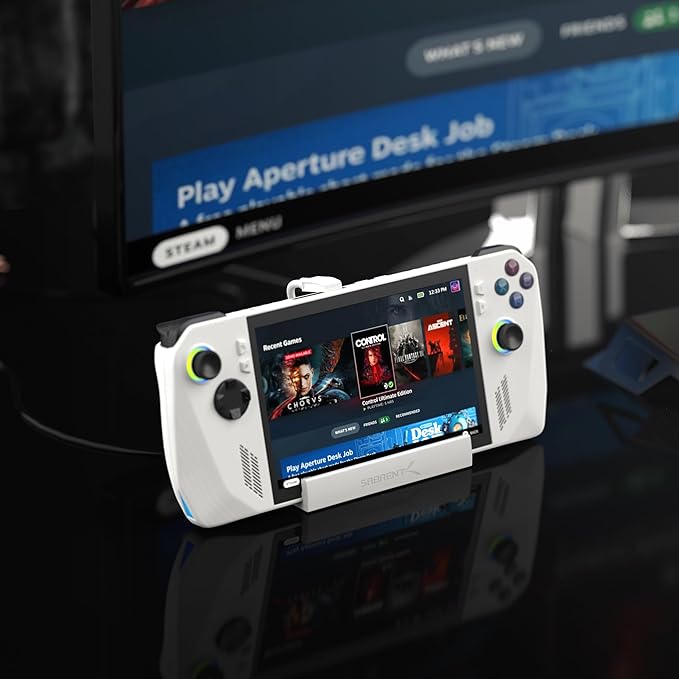 SABRENT Docking Station for Asus ROG Ally, 6-Port USB Type-C, 4K@60Hz HDMI, 5Gbps USB Ports, Power Delivery, Compact Design for Gaming (DS-RA6P)
