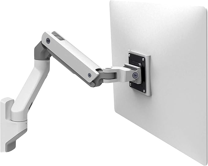 Ergotron – HX Single Ultrawide Monitor Arm, VESA Wall Mount – for Monitors Up to 49 Inches, 20 to 42 lbs, Less Than 8 Inch Display Depth – Standard Pivot, White