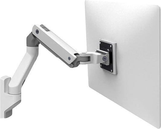Ergotron – HX Single Ultrawide Monitor Arm, VESA Wall Mount – for Monitors Up to 49 Inches, 20 to 42 lbs, Less Than 8 Inch Display Depth – Standard Pivot, White