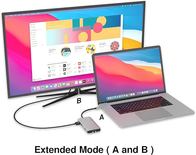 EZQuest USB C Hub Docking Station 8 in 1 with 4K HDMI, 1 Gbit Ethernet, 3 USB A 3.0 Ports, 1 USB-C PD/Data, SD/Micro SD for Work and Travel, Compatible with MacBook/Dell/HP/Lenovo/Laptops