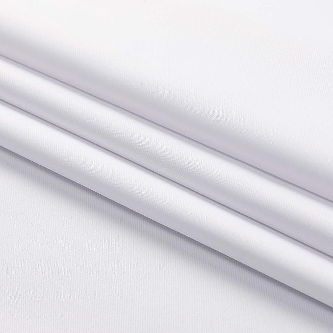 Aiyufeng Pure White Curtains for Bedroom 90 Inches Long 2 Panels Set, Room Darkening Window Treatment, Light Filtering Curtain Drapes, Soft Casual Rod Pocket Privacy Curtains, W40 x L90 Inch