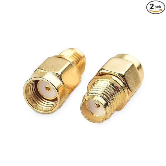 Cable Matters 2-Pack SMA Female to RPSMA Male Adapter (SMA Male to Female Reverse Polarity Gender Changer Adapter)