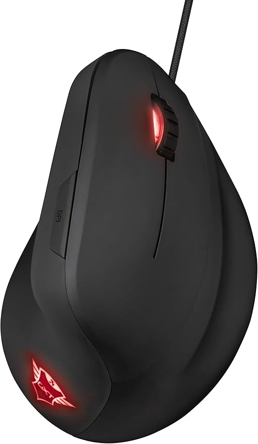 Trust Gaming GXT 144 Rexx Vertical Ergonomic Gaming Mouse, 250-10,000 DPI, 6 Buttons, Black