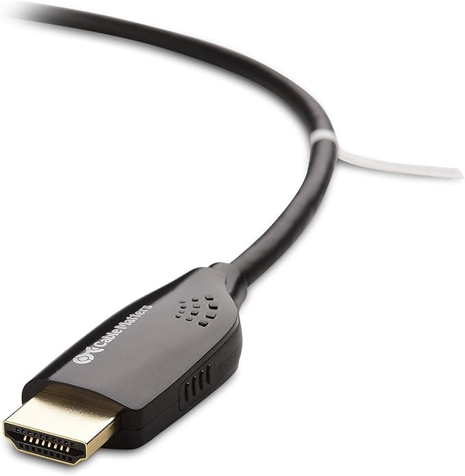 Cable Matters Mini DisplayPort to HDTV Cable in Black 6 Feet - Thunderbolt and Thunderbolt 2 Port Compatible