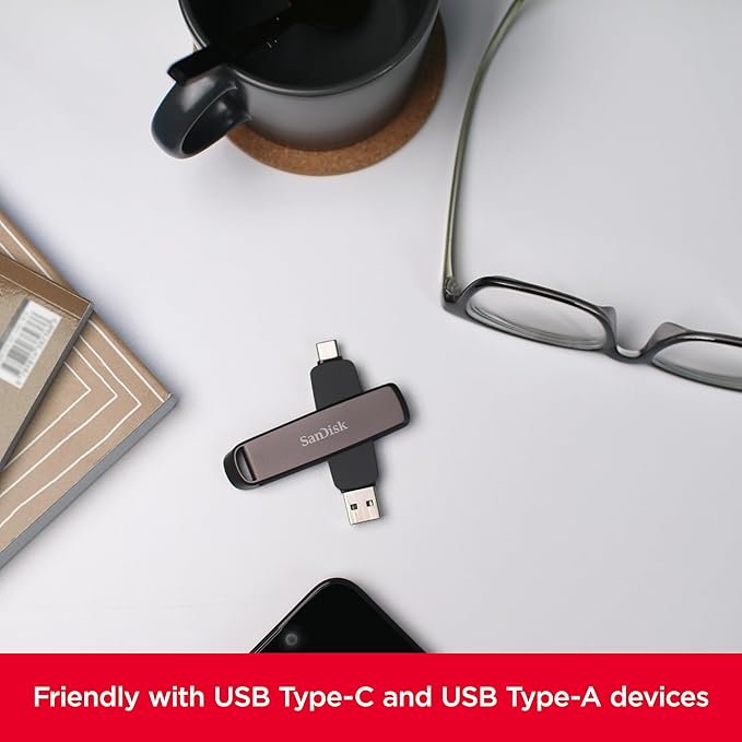 SanDisk 2TB Extreme PRO Dual Drive- Up to 1,000MB/s, USB Type-C, and USB Type-A, High-Performance Flash Drive - SDDDE1-2T00-G46