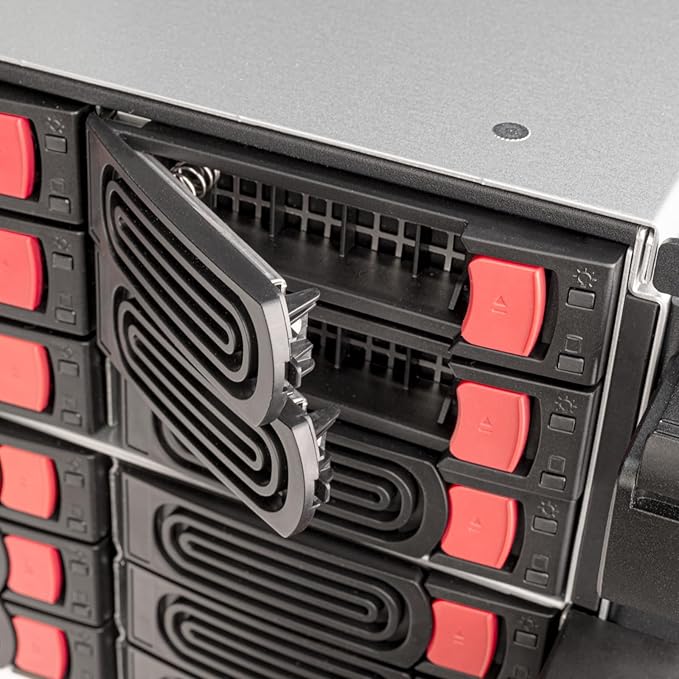 Silverstone Technology RM43-324-RS 4U 24-Bay 2.5" / 3.5" HDD/SSD rackmount Storage Server Chassis with Mini-SAS HD SFF-8643 12 Gb/s Interface, SST-RM43-324-RS