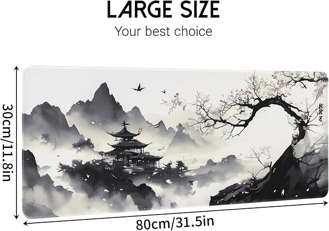 Mouse Pad Gaming Mousepad 31.5 x 11.8in Large Mouse Pad for Keyboard,Non-Slip and with Stitched Edges,Keyboard Pad Desk mat for Home Office and School