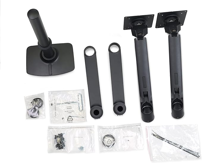 Ergotron – LX Vertical Stacking Dual Monitor Arm, VESA Desk Mount – for 2 Monitors Up to 24 Inches, 7 to 20 lbs Each – Matte Black