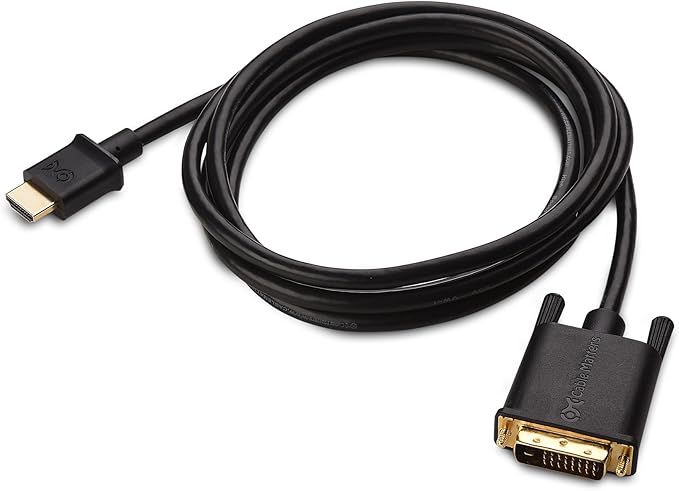 Cable Matters CL3 in-Wall Rated Bi-Directional HDMI to DVI Cable - 6ft, DVI to HDMI Cable, HDMI1.4 to DVID Dual Link Cord, Black