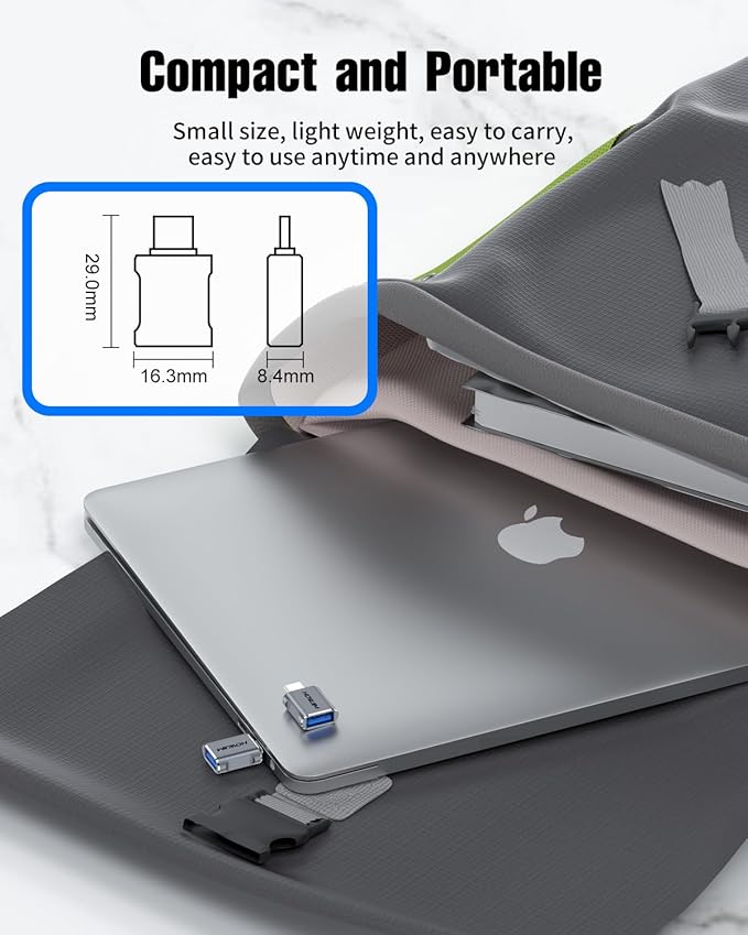 USB C to USB Adapter 10 Pack,USB C Male to USB3.2 Female OTG Adapter,10Gbps Data Transfer Fast Charging for Phone 17/16/15 Pro Max,Pad Pro,M-acBook Pro/Air,D-ell XPS,Note-book,Phone,Laptop,Tablet Gray