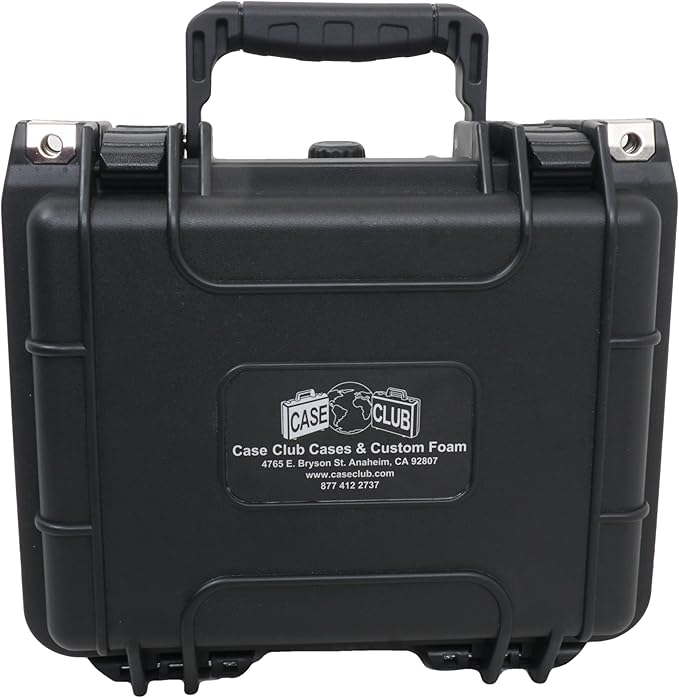 Case Club 14 External Hard Drive Case. Waterproof, Airtight, & Heavy Duty. Includes Pressure Relief Valve, Folding Handle, Padlock Holes, O-Ring Seal.