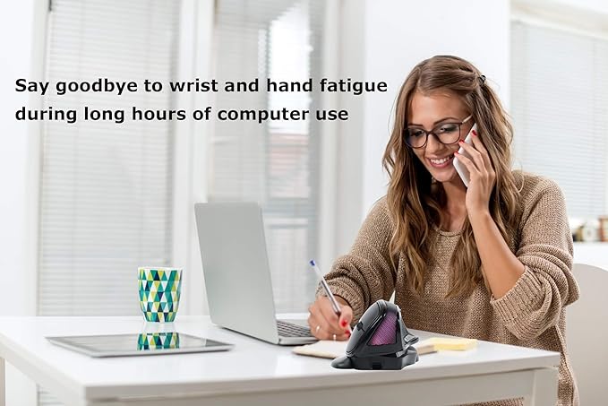 Wireless Mouse Large Angle Adjustable Ergonomic Vertical Upright Carpal Tunnel Ergo Right Hand 6 buttons USB Optical Mice for PC Laptop Computer Gift,3600 DPI,Removable Palm Rest,RGB Light